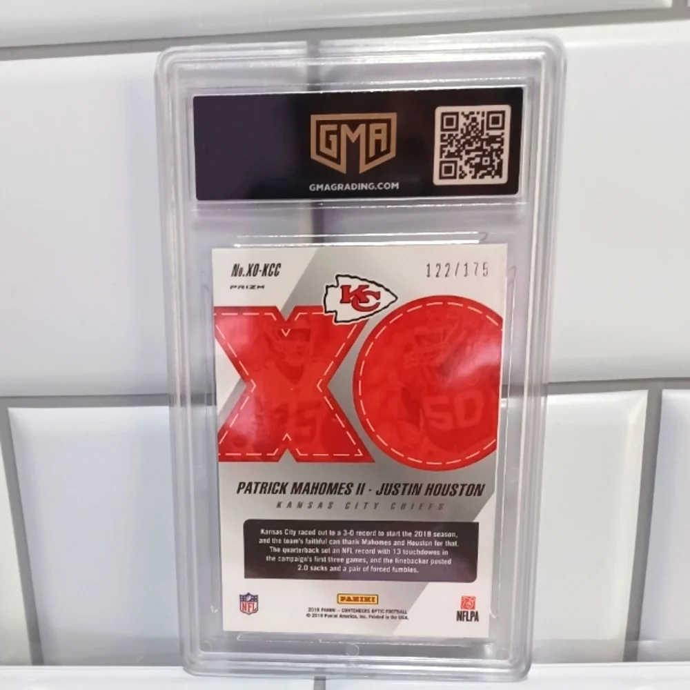 2018 Contenders Optic PATRICK MAHOMES II X's & O's Orange 122/175